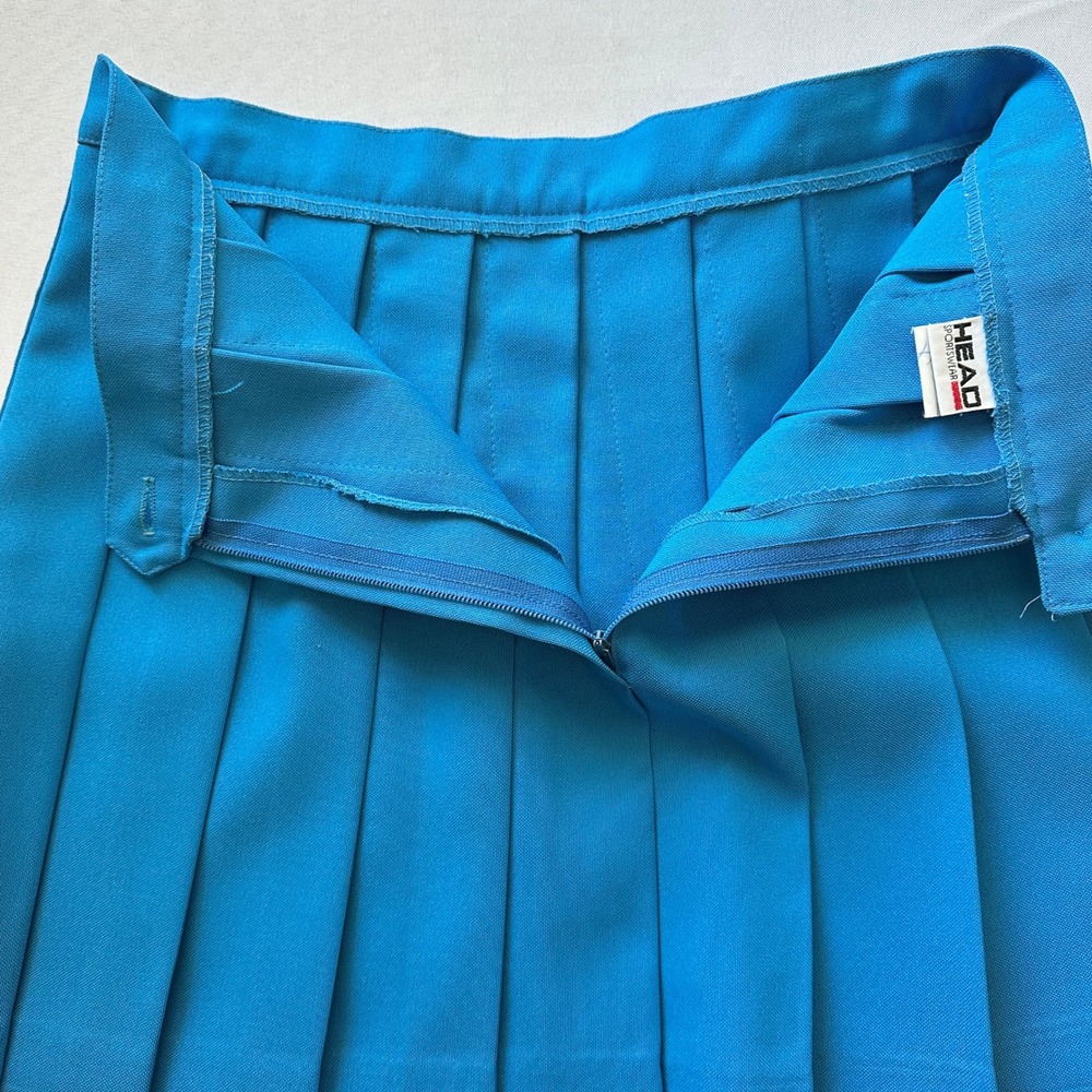 Vintage Head Sportswear Blue Pleated Tennis Skirt Women 10 USA Sporty Pickleball - Picture 8 of 13